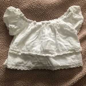 Off The Shoulder White Top